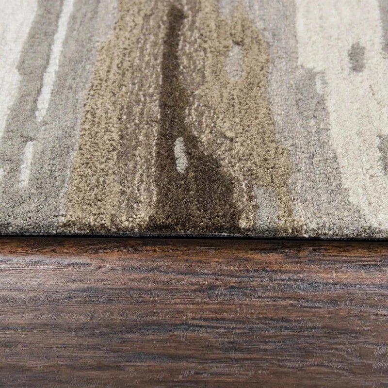 Bogg Abstract Tan Large Area Rugs For Living Room - LOOMLAN - LOOMLAN - Area Rugs