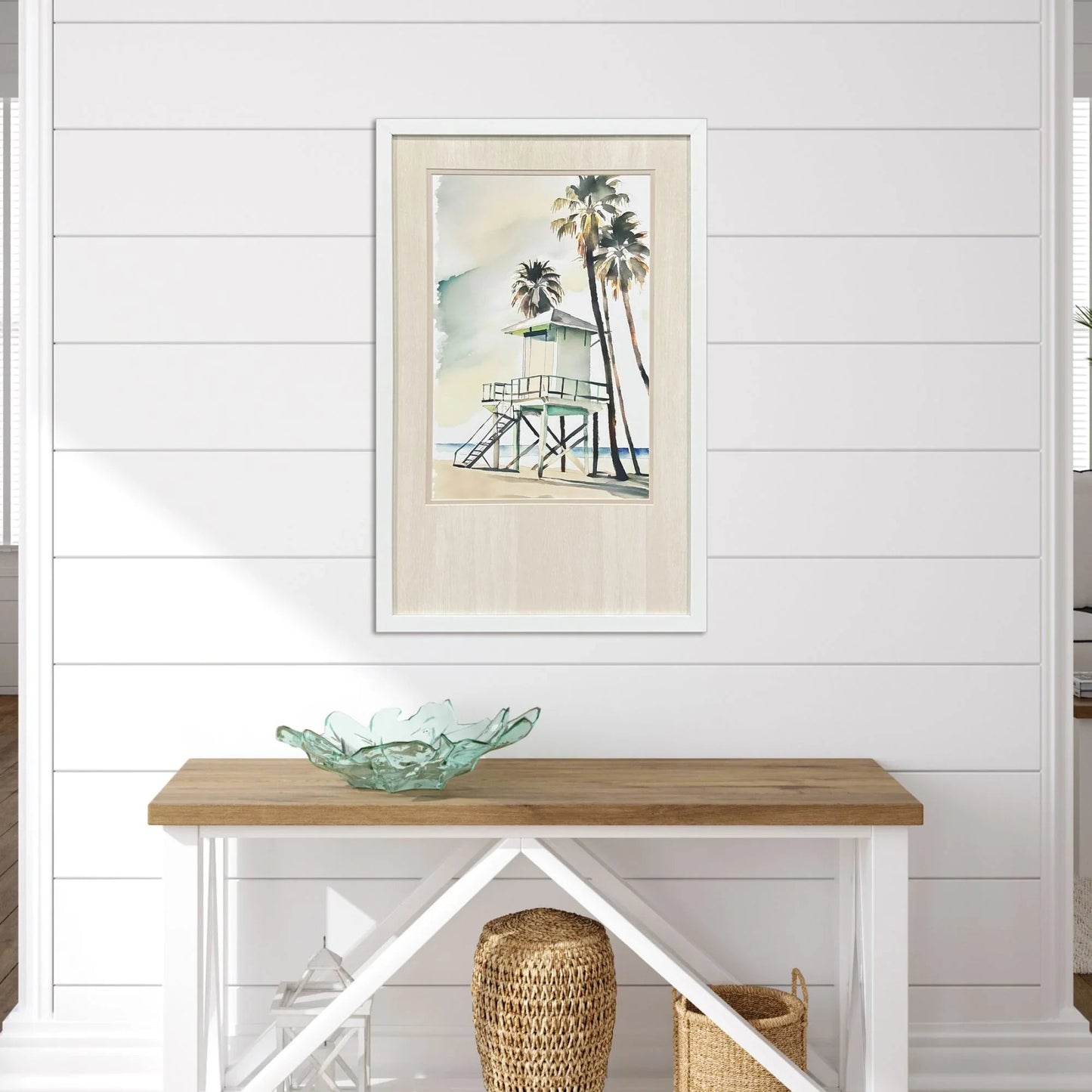 Boho Beachy Hand Assembled Framed Wall Art