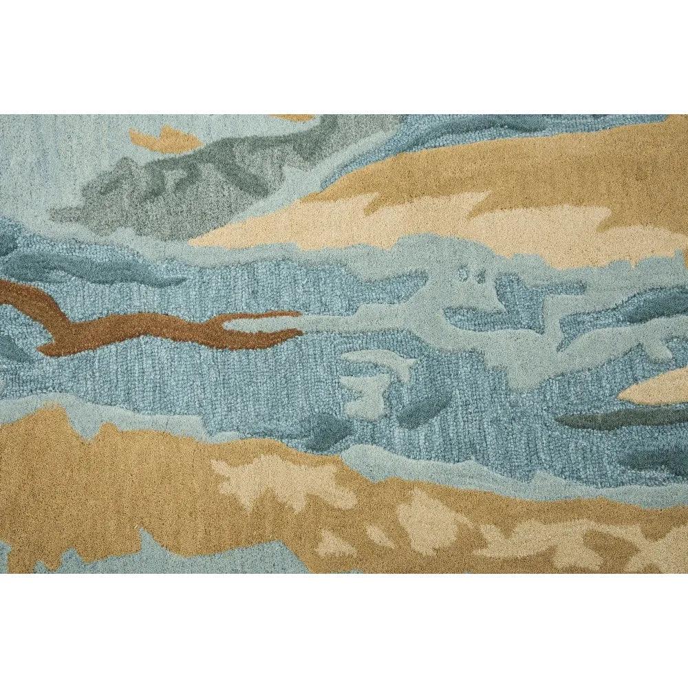 Bohr Abstract Blue Large Area Rugs For Living Room - LOOMLAN - LOOMLAN - Area Rugs