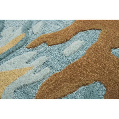 Bohr Abstract Blue Large Area Rugs For Living Room - LOOMLAN - LOOMLAN - Area Rugs
