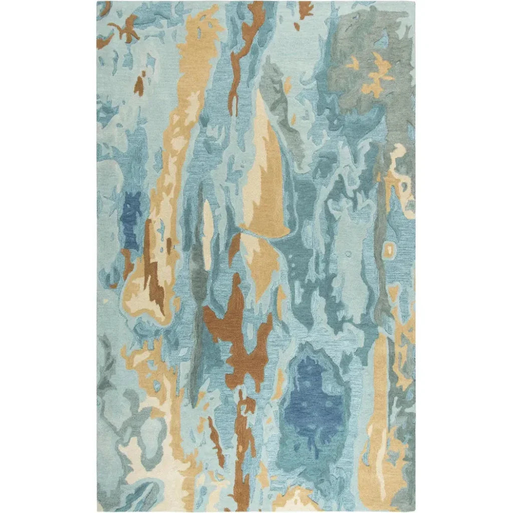 Bohr Abstract Blue Large Area Rugs For Living Room - LOOMLAN - LOOMLAN - Area Rugs