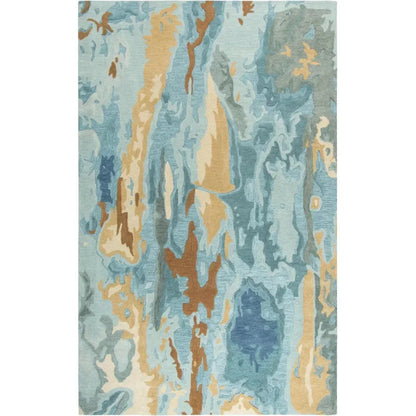 Bohr Abstract Blue Large Area Rugs For Living Room - LOOMLAN - LOOMLAN - Area Rugs