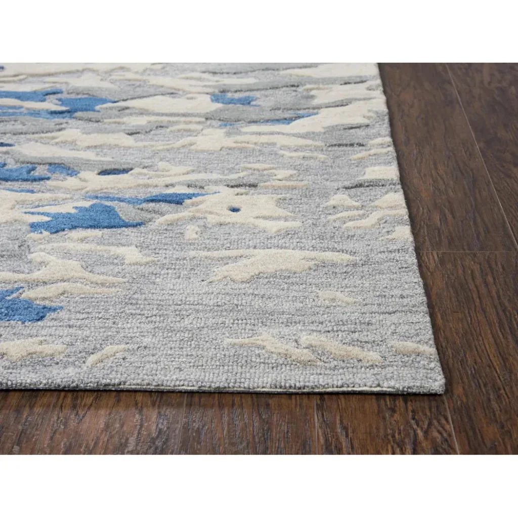 Boil Abstract Blue Large Area Rugs For Living Room - LOOMLAN - LOOMLAN - Area Rugs