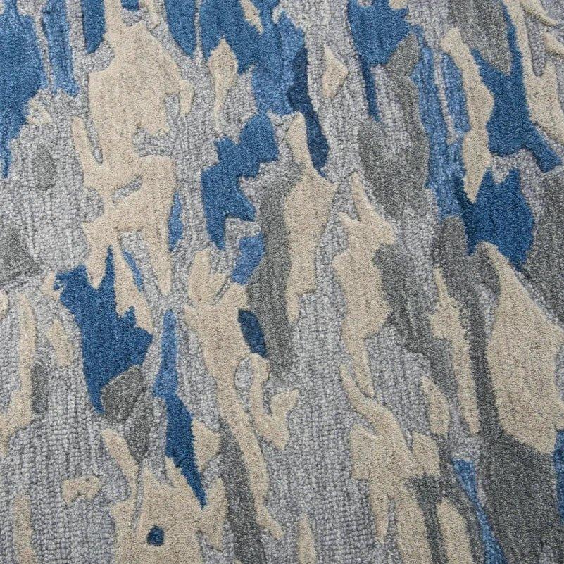 Boil Abstract Blue Large Area Rugs For Living Room - LOOMLAN - LOOMLAN - Area Rugs