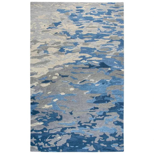 Boil Abstract Blue Large Area Rugs For Living Room - LOOMLAN - LOOMLAN - Area Rugs