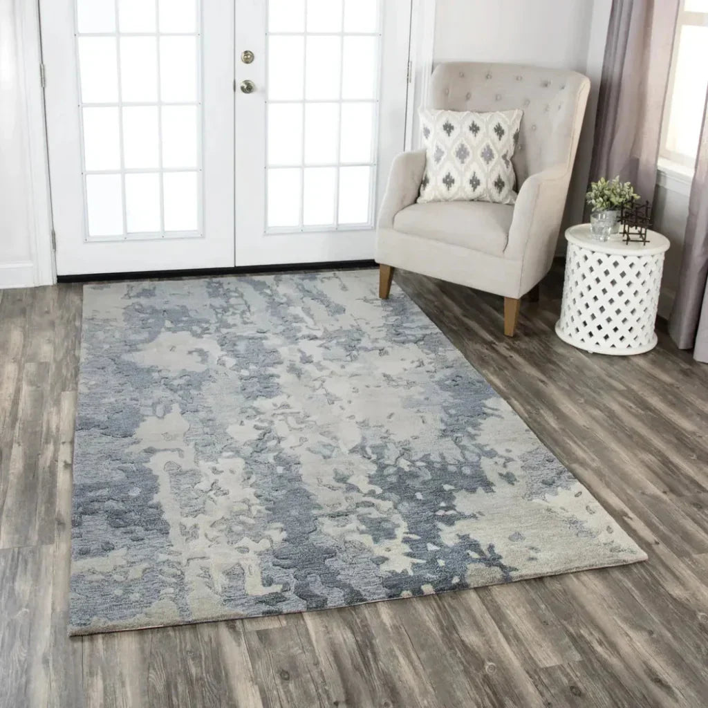 Boka Abstract Gray Large Area Rugs For Living Room - LOOMLAN - LOOMLAN - Area Rugs