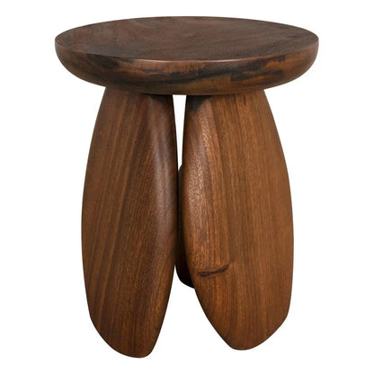 Boko Wooden Round Side Table - LOOMLAN - Noir - Side Tables