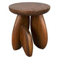 Boko Wooden Round Side Table - LOOMLAN - Noir - Side Tables