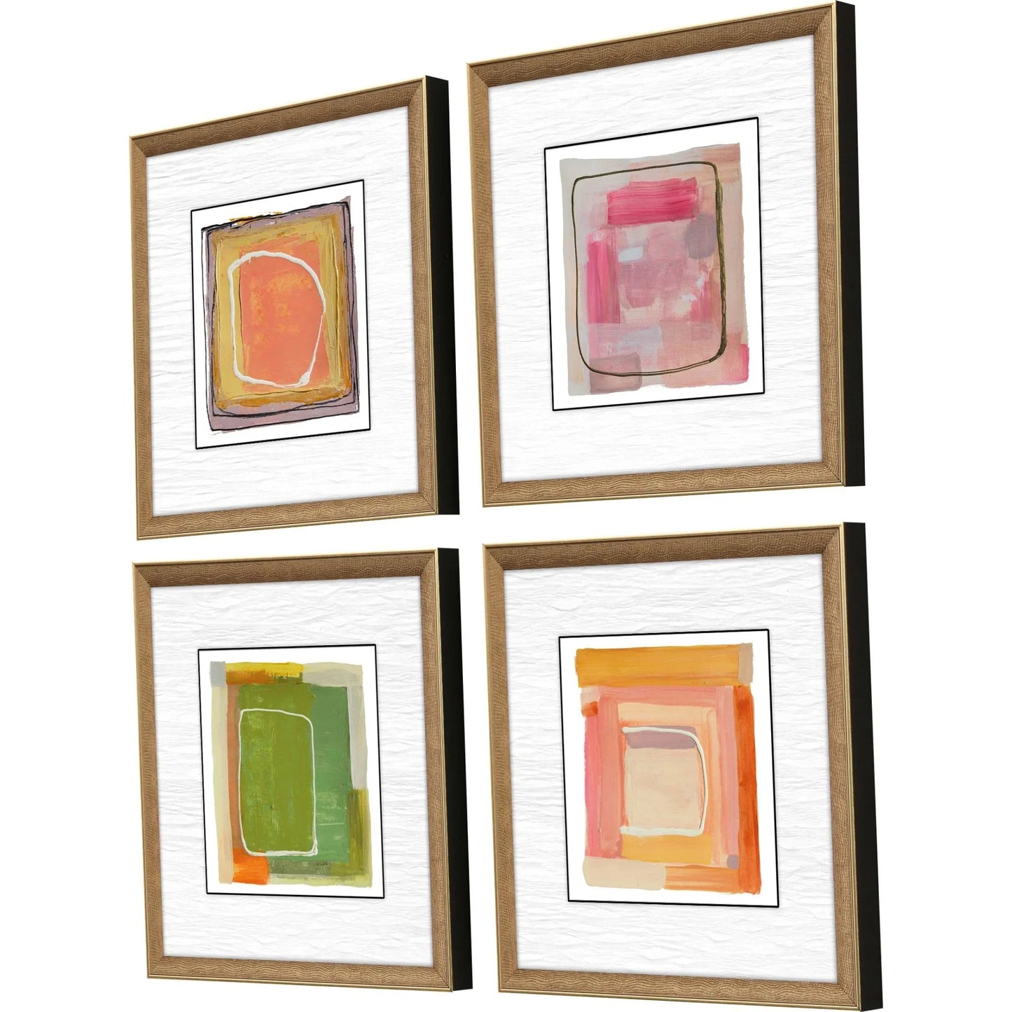 Bold Gesture Wood Framed Wall Art 4PC