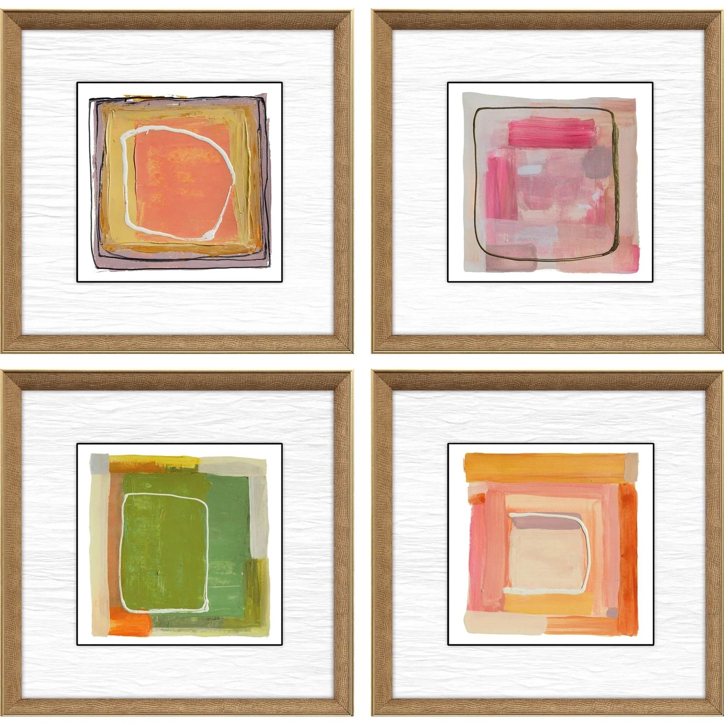 Bold Gesture Wood Framed Wall Art 4PC