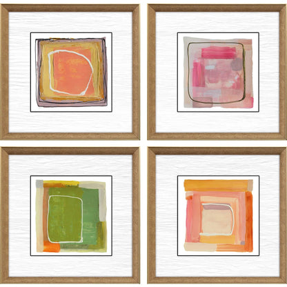 Bold Gesture Wood Framed Wall Art 4PC