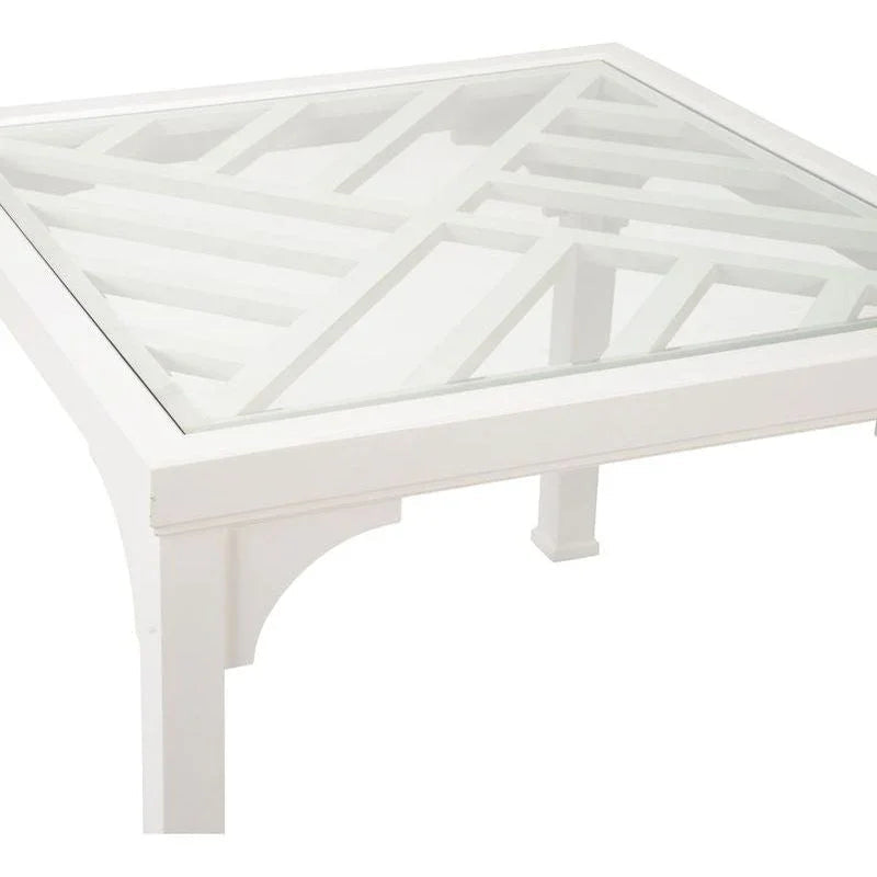 Bolton White Painted Wooden Game Table - LOOMLAN - Chelsea House - Side Tables