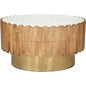 Bombay Wood & Marble Round Coffee Table - LOOMLAN - Zuo Modern - Coffee Tables