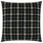 Bond Onyx Plaid Check Black Large Throw Pillow Insert - LOOMLAN - D.V. Kap - Throw Pillows