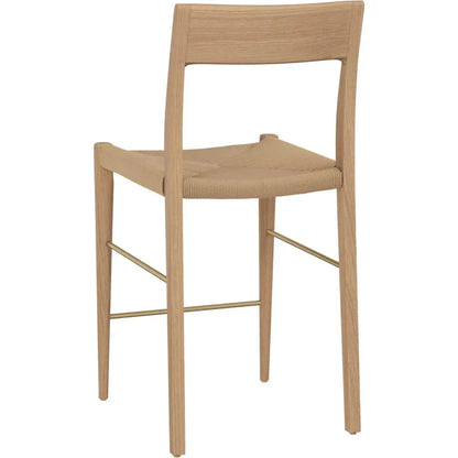 Bondi Rope Wooden Counter Stool - LOOMLAN - SUNPAN - Counter Stools