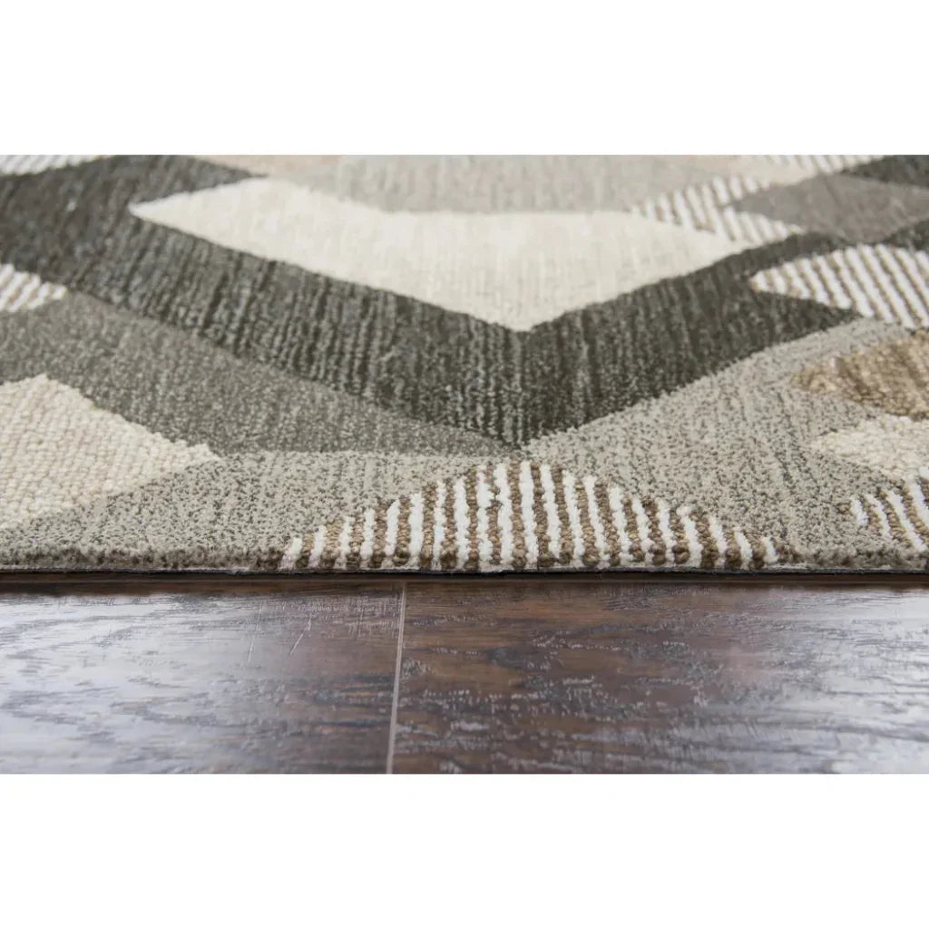 Bong Geometric Brown Large Area Rugs For Living Room - LOOMLAN - LOOMLAN - Area Rugs