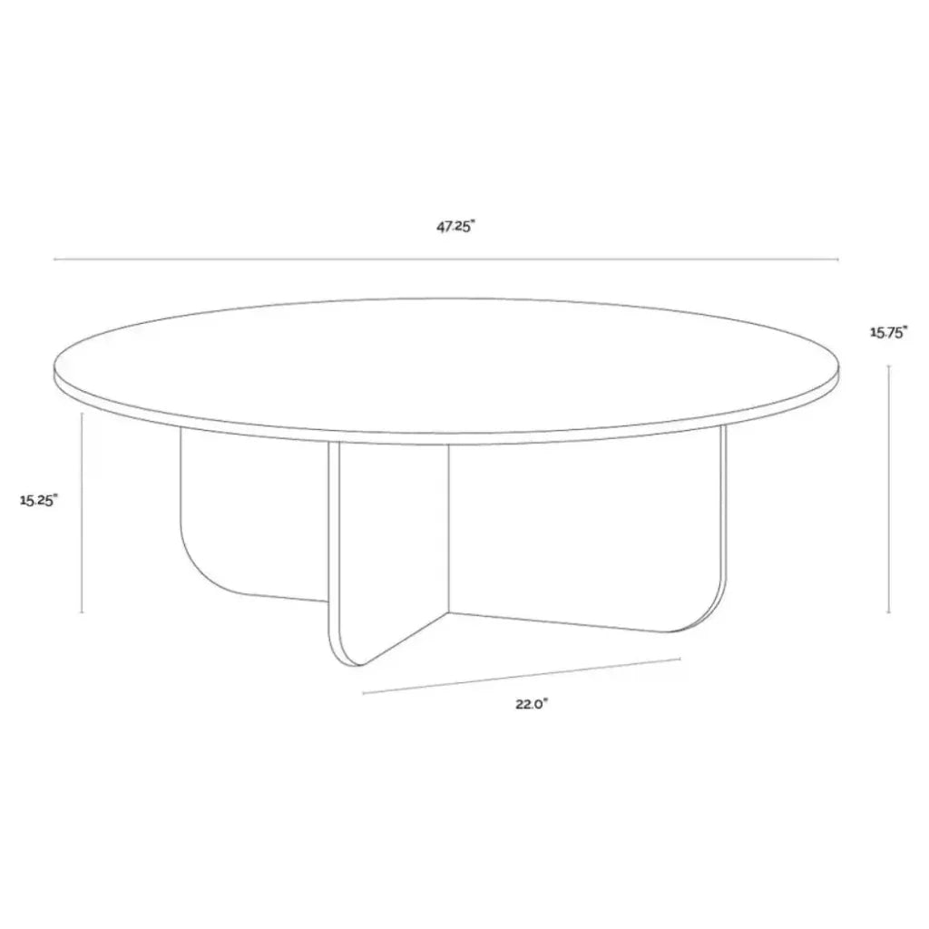 Bonita Luxurious Marble Round Coffee Table - LOOMLAN - SUNPAN - Coffee Tables