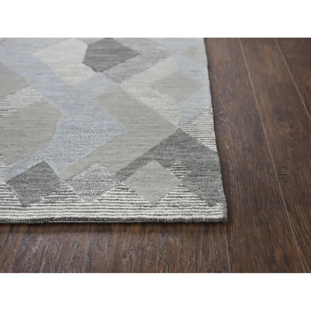 Bons Geometric Gray Large Area Rugs For Living Room - LOOMLAN - LOOMLAN - Area Rugs
