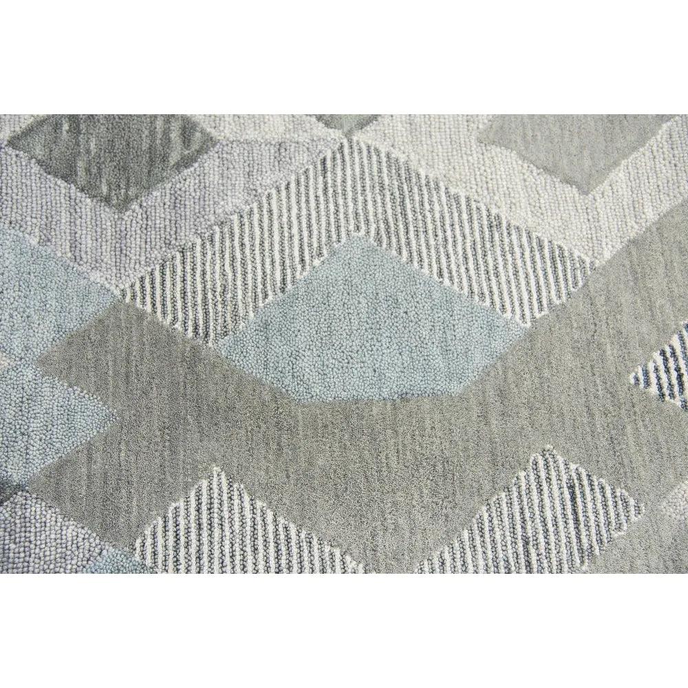 Bons Geometric Gray Large Area Rugs For Living Room - LOOMLAN - LOOMLAN - Area Rugs
