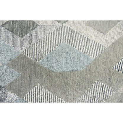 Bons Geometric Gray Large Area Rugs For Living Room - LOOMLAN - LOOMLAN - Area Rugs