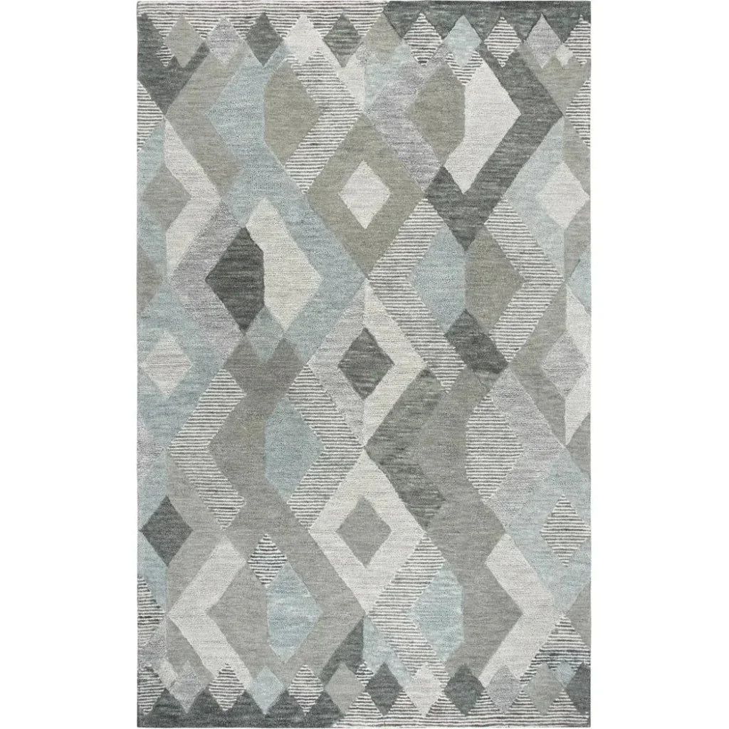 Bons Geometric Gray Large Area Rugs For Living Room - LOOMLAN - LOOMLAN - Area Rugs