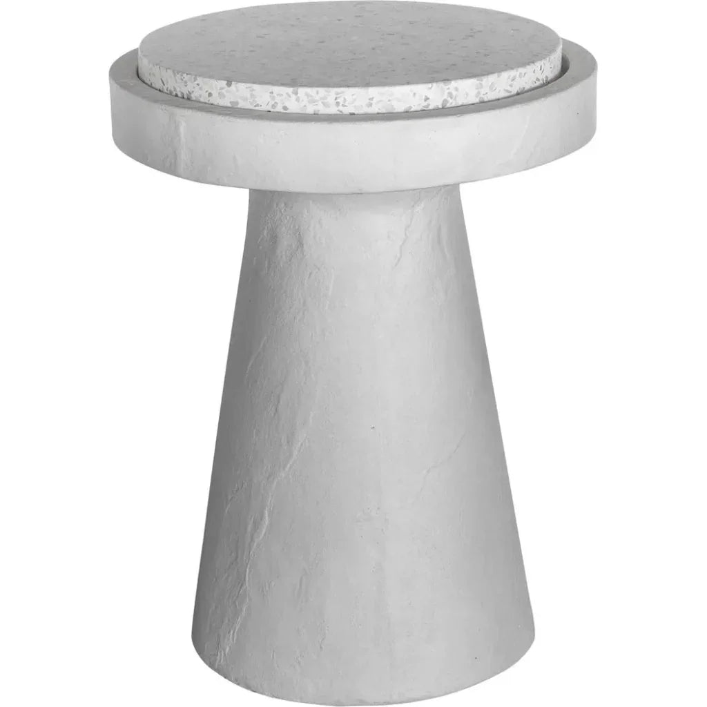 Book Terrazzo & Concrete Round Accent Table - LOOMLAN - Moe's Home - Side Tables