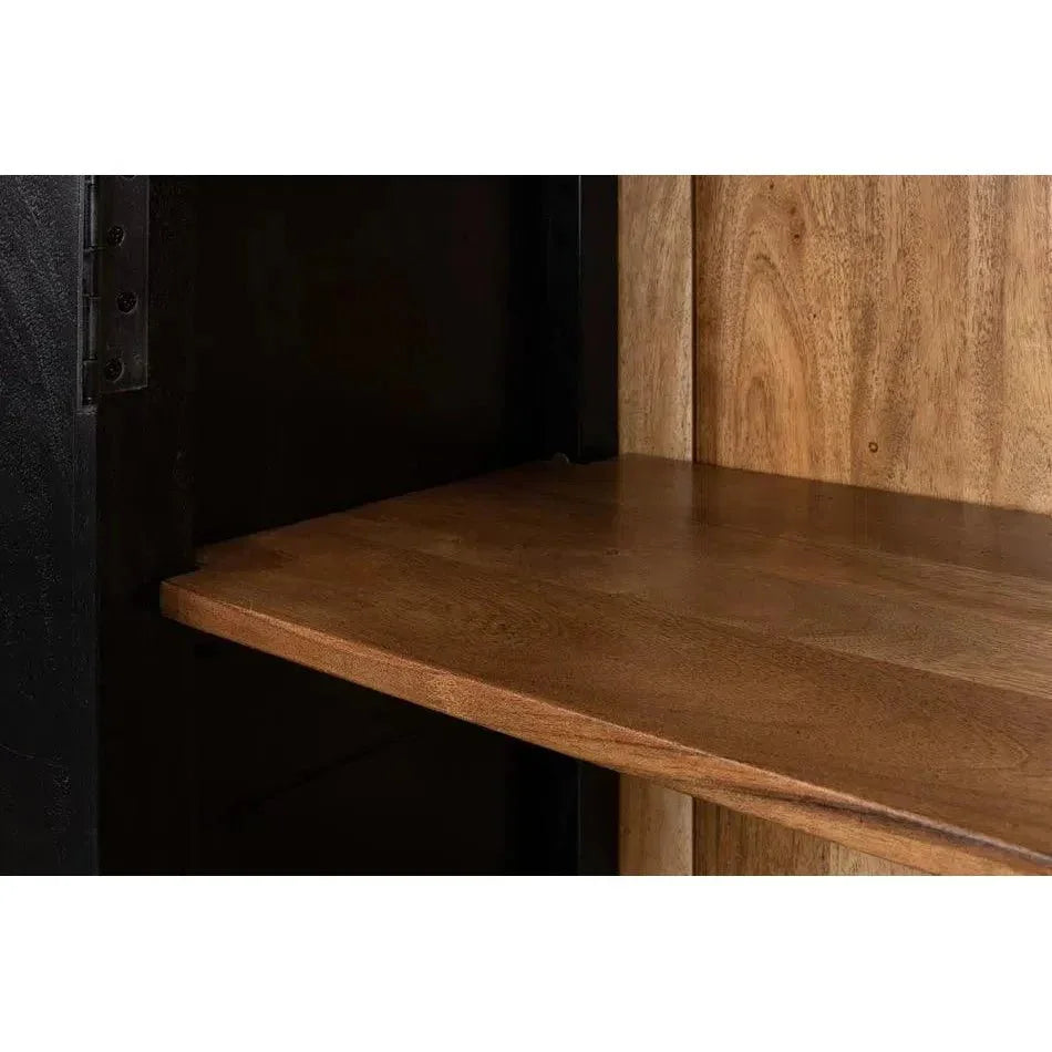 Bookcase Display Curion Glass Doors Ebony - LOOMLAN - Sarreid - Bookcases