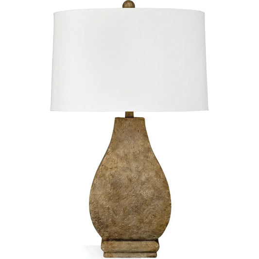 Booker Concrete and Metal Brown Table Lamp - LOOMLAN - Bassett Mirror - Table Lamps