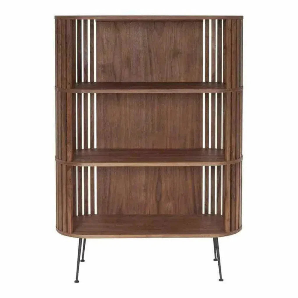 Bookshelf Natural Oil Brown Mid - Century - LOOMLAN - Moe's Home - Bookcases