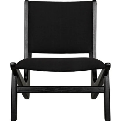 Boomerang Wood Black Armless Chair - LOOMLAN - Noir - Accent Chairs