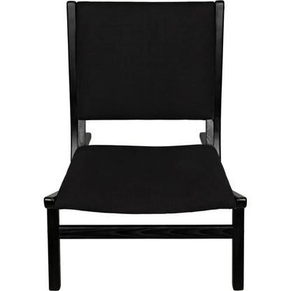 Boomerang Wood Black Armless Chair - LOOMLAN - Noir - Accent Chairs