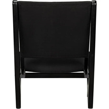 Boomerang Wood Black Armless Chair - LOOMLAN - Noir - Accent Chairs