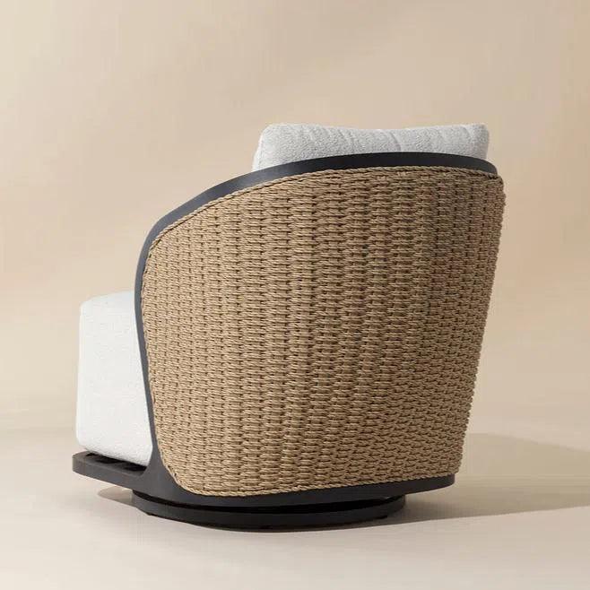 Bora Swivel Lounge Chair Louis Cream - Outdoor-Outdoor Lounge Chairs-SUNPAN-LOOMLAN