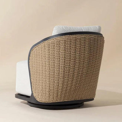 Bora Swivel Lounge Chair Louis Cream - Outdoor-Outdoor Lounge Chairs-SUNPAN-LOOMLAN