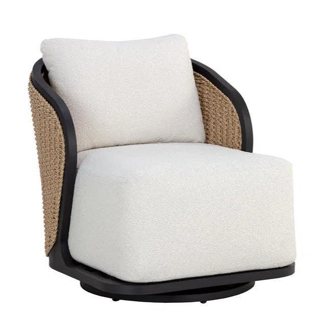 Bora Swivel Lounge Chair Louis Cream - Outdoor-Outdoor Lounge Chairs-SUNPAN-LOOMLAN