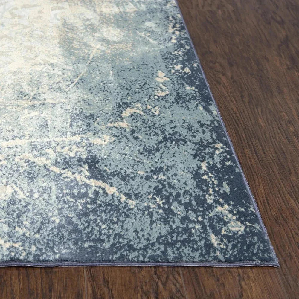 Born Scroll Blue Kitchen Hallway Runner Rug - LOOMLAN - LOOMLAN - Area Rugs