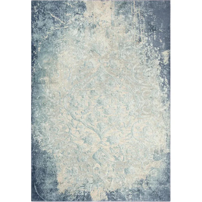 Born Scroll Blue Kitchen Hallway Runner Rug - LOOMLAN - LOOMLAN - Area Rugs