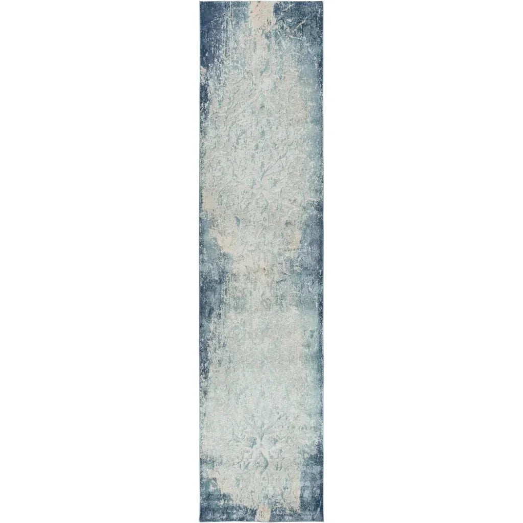 Born Scroll Blue Kitchen Hallway Runner Rug - LOOMLAN - LOOMLAN - Area Rugs