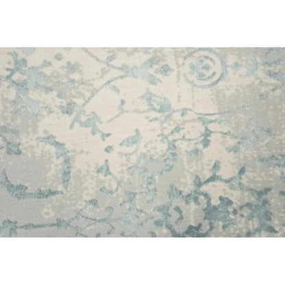 Boru Scroll Blue Kitchen Hallway Runner Rug - LOOMLAN - LOOMLAN - Area Rugs