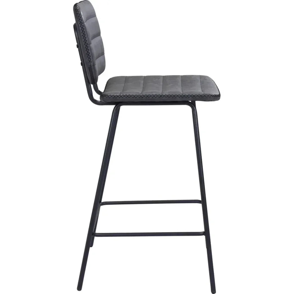 Boston Counter Stool 2PC Vintage Black - LOOMLAN - Zuo Modern - Counter Stools