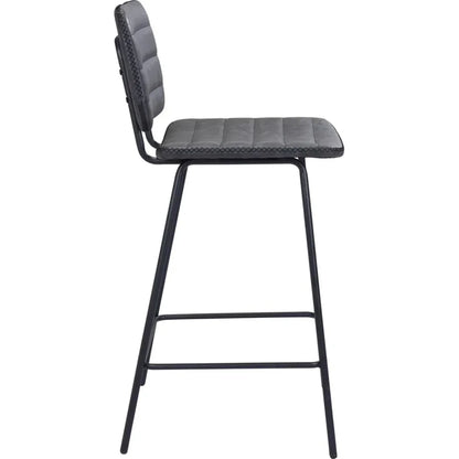 Boston Counter Stool 2PC Vintage Black - LOOMLAN - Zuo Modern - Counter Stools