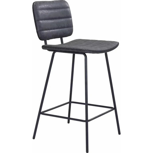 Boston Counter Stool 2PC Vintage Black - LOOMLAN - Zuo Modern - Counter Stools