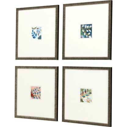 Botanica Blue Framed Wall Art 4PC