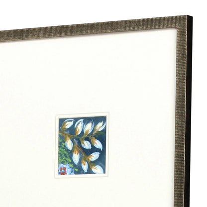 Botanica Blue Framed Wall Art 4PC