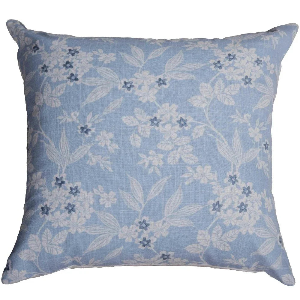 Botanical Blue Outdoor Throw Pillows-Outdoor Pillows-LOOMLAN-LOOMLAN