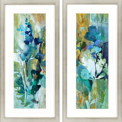 Botanical Illusion Turquoise Framed Wall Art 2PC