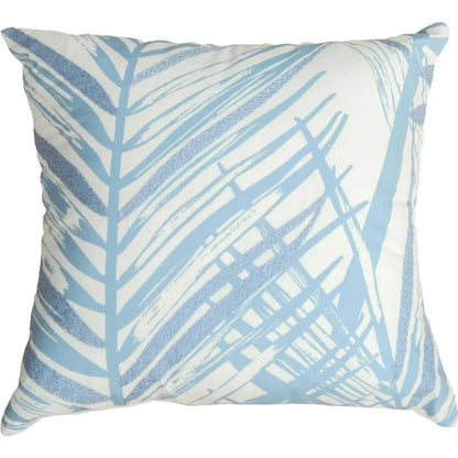 Botanical Ivory Outdoor Throw Pillows-Outdoor Pillows-LOOMLAN-Blue-LOOMLAN