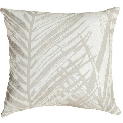 Botanical Ivory Outdoor Throw Pillows-Outdoor Pillows-LOOMLAN-Natural-LOOMLAN