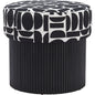 Boto Black and White Storage Ottoman - LOOMLAN - Zuo Modern - Ottomans