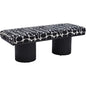 Botoia Wood Black Bench with Plush Fabric - LOOMLAN - Zuo Modern - Bedroom Benches